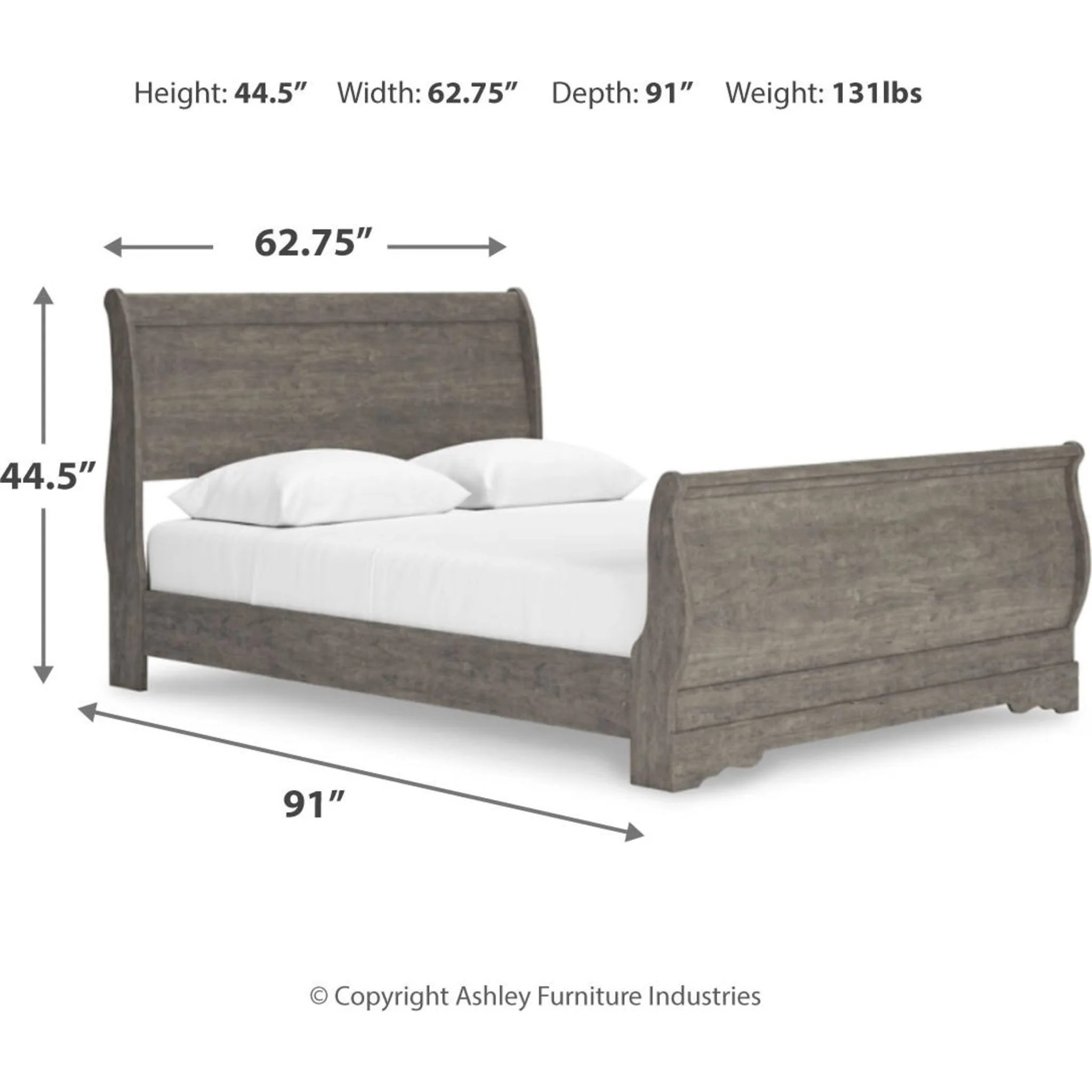 Bayzor 5 Piece King Panel Bedroom - Gray - Image 9