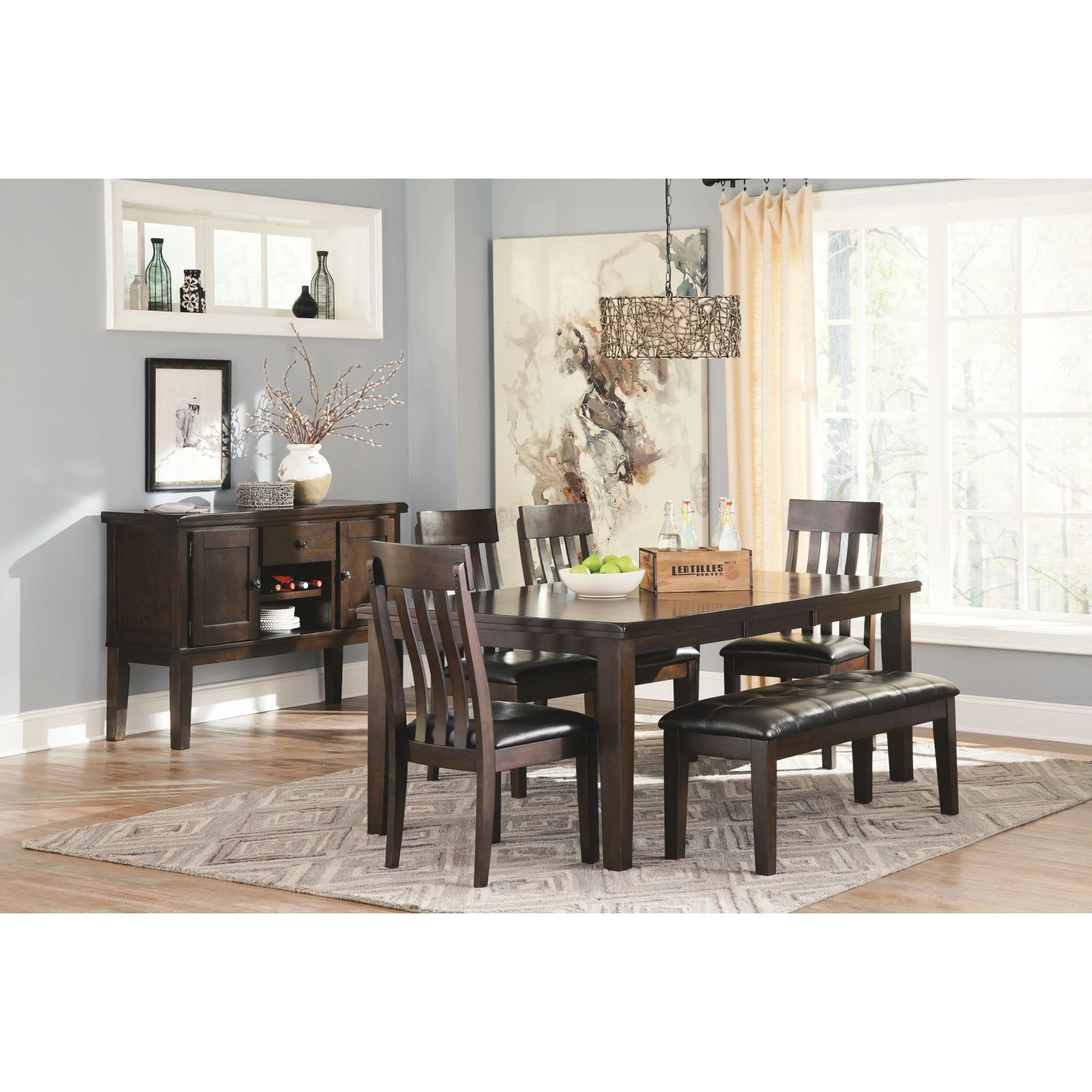 Haddigan Dining Bench - Dark Brown - (D596-00) - Image 3