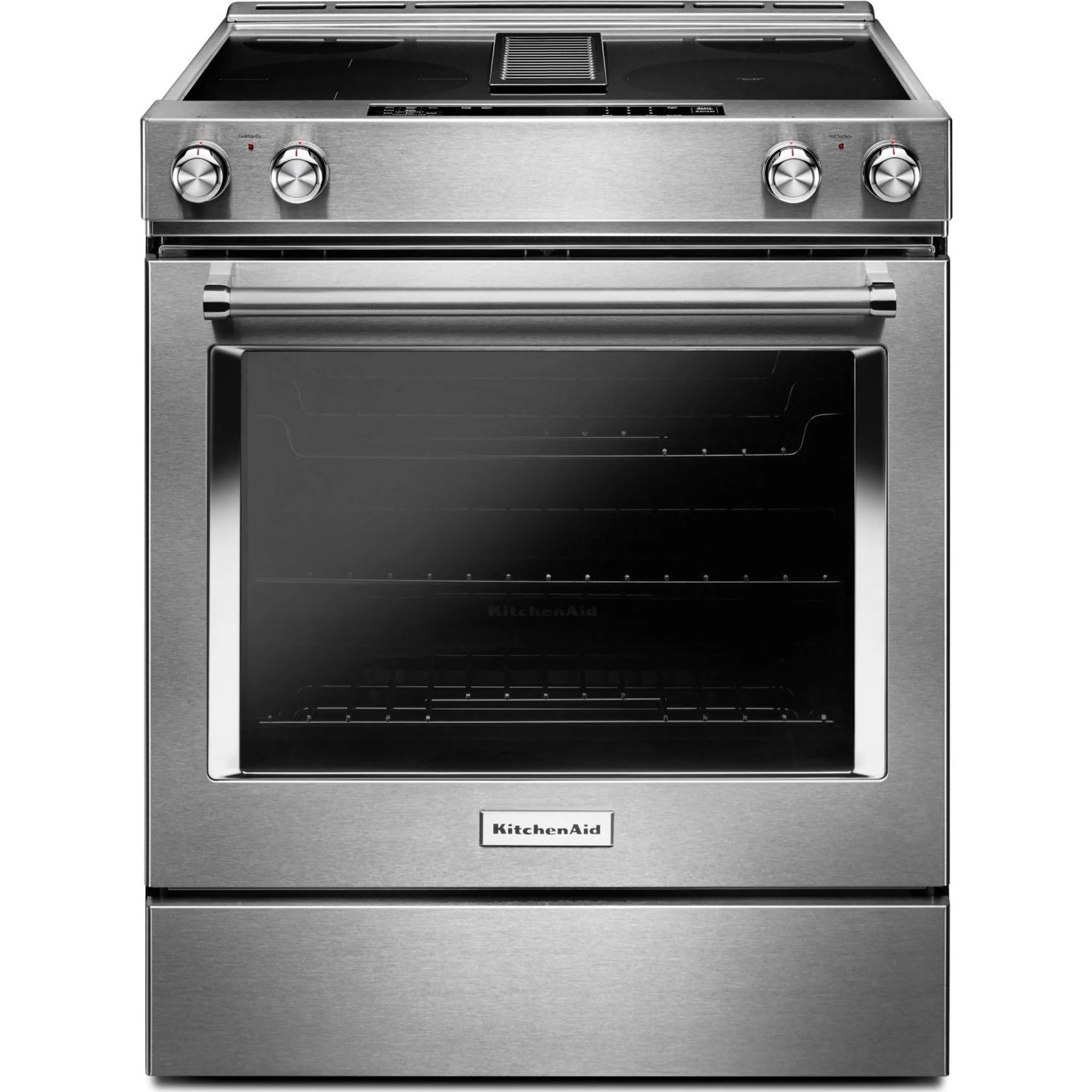 KitchenAid 30-Inch 4-Element Electric Downdraft Front Control Range -Stainless Steel (KSEG950ESS) - Image 9