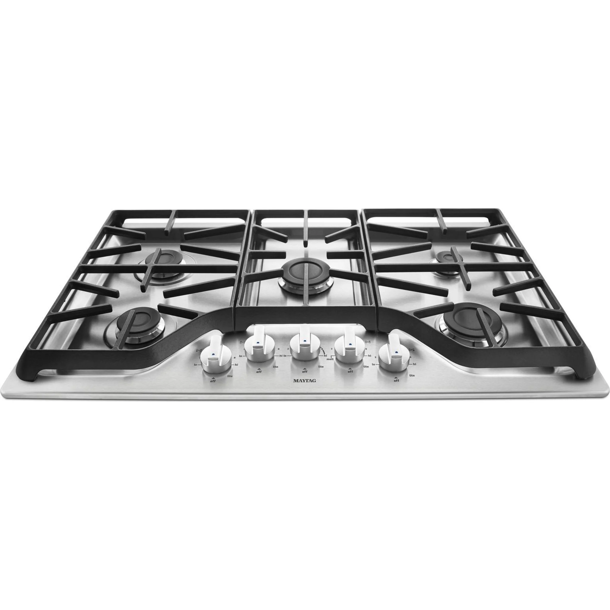 Maytag 36-inch 5-burner Gas Cooktop with PowerBurner -Stainless Steel (MGC7536DS) - Image 12