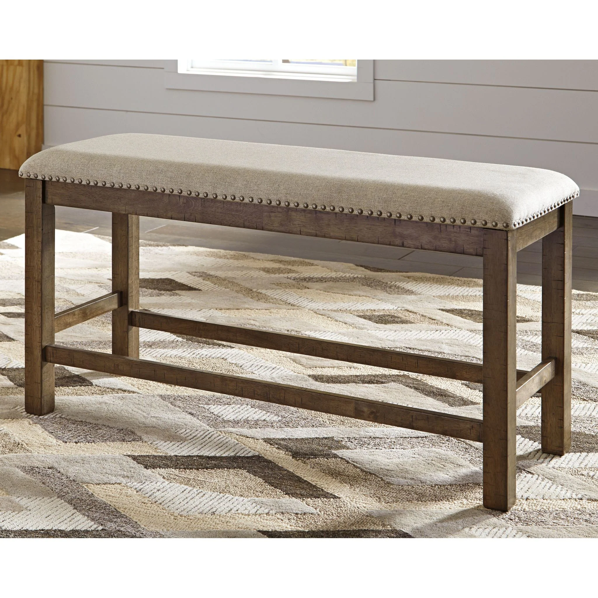 Moriville Counter Height Bench - Beige - (D631-09) - Image 7