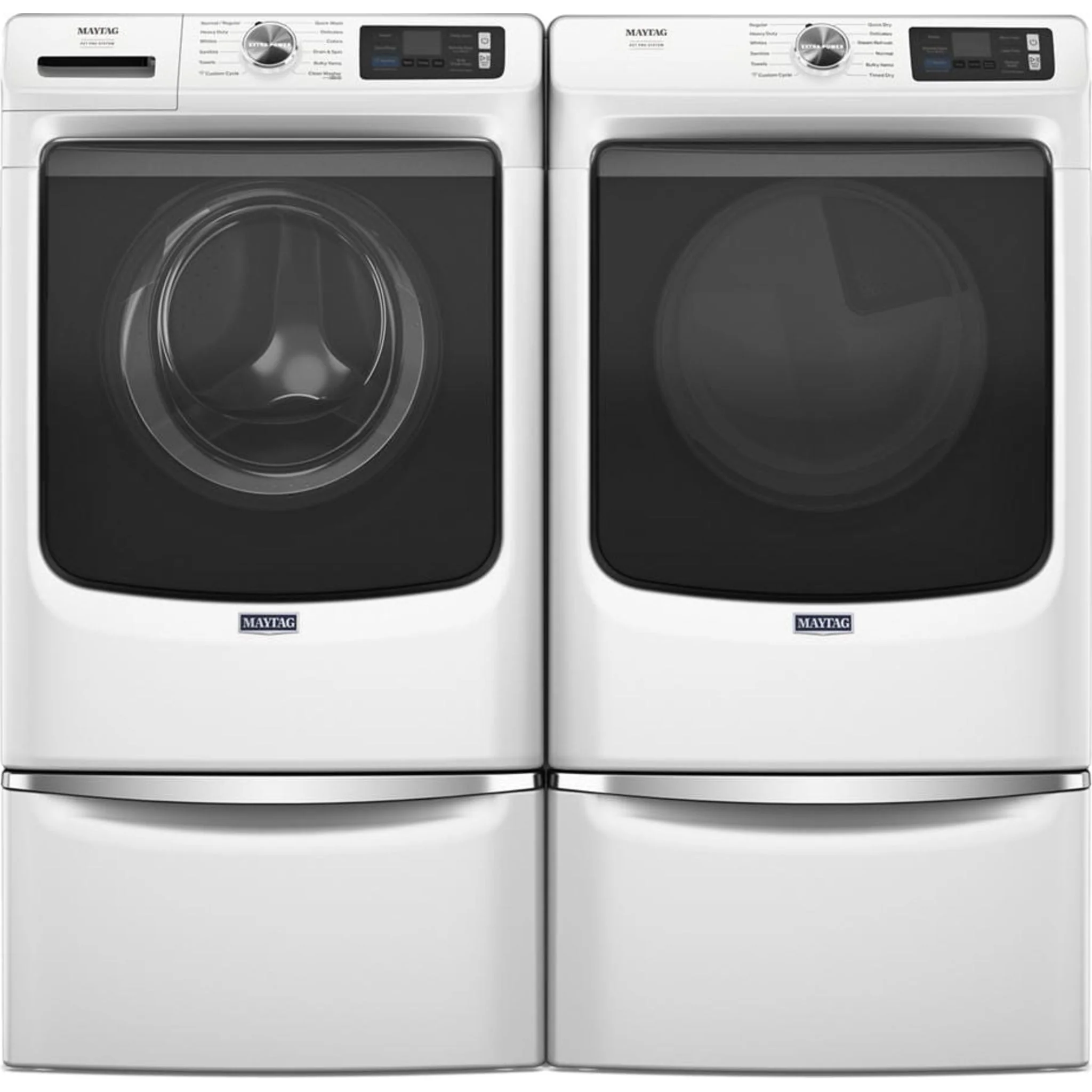 Whirlpool 15.5" (39.4 cm) Pedestal for Front Load Washer and Dryer with Storage -White with Chrome (XHPC155XW) - Image 129