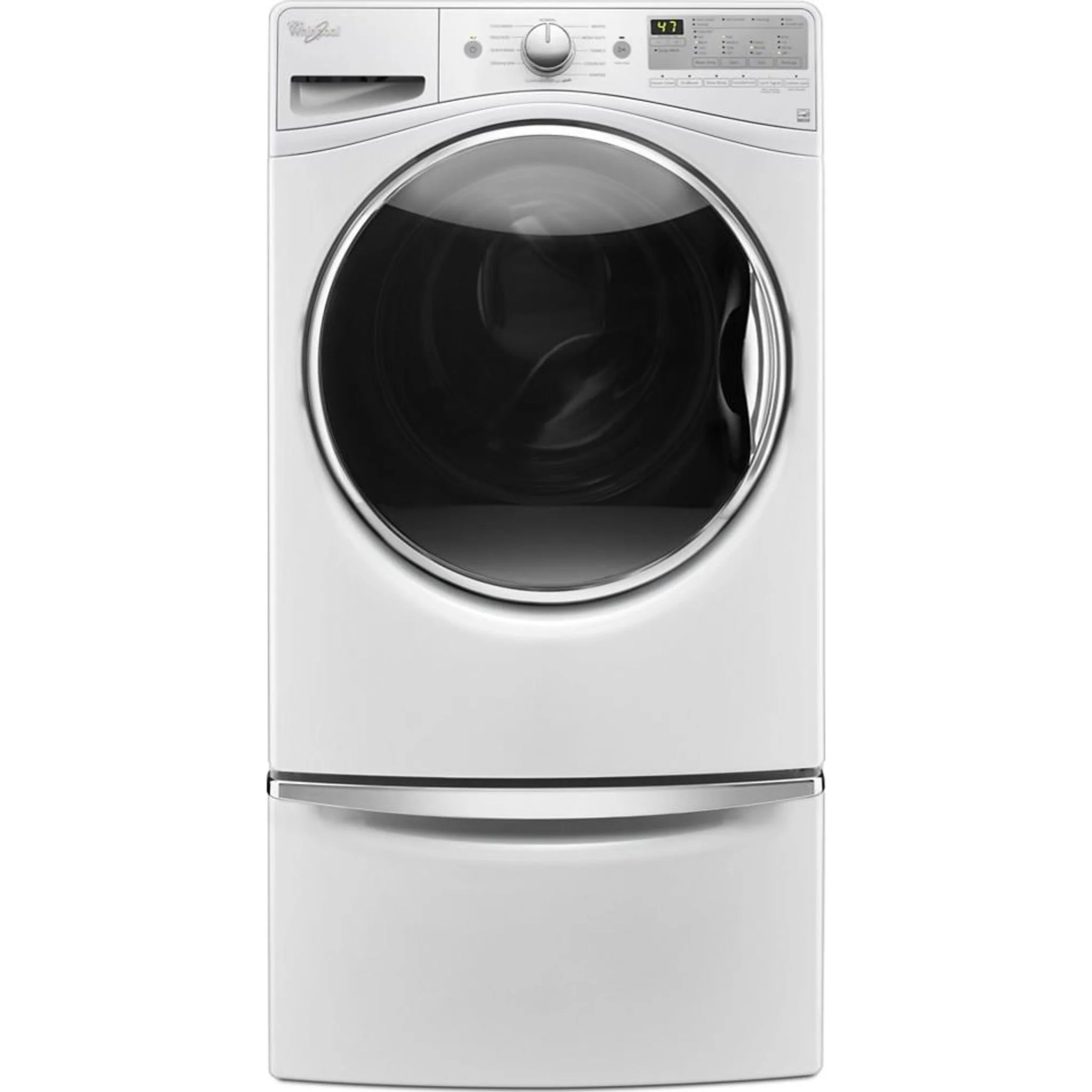 Whirlpool 15.5" (39.4 cm) Pedestal for Front Load Washer and Dryer with Storage -White with Chrome (XHPC155XW) - Image 13