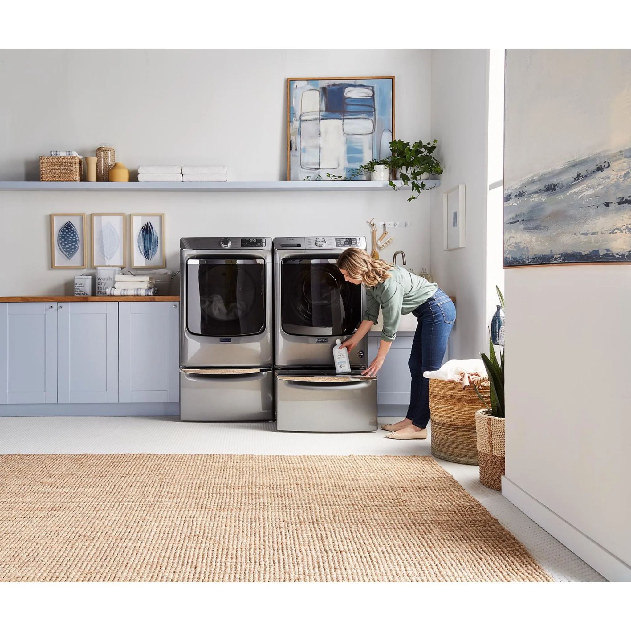 Whirlpool 15.5" (39.4 cm) Pedestal for Front Load Washer and Dryer with Storage -Chrome Shadow (XHPC155YC) - Image 17