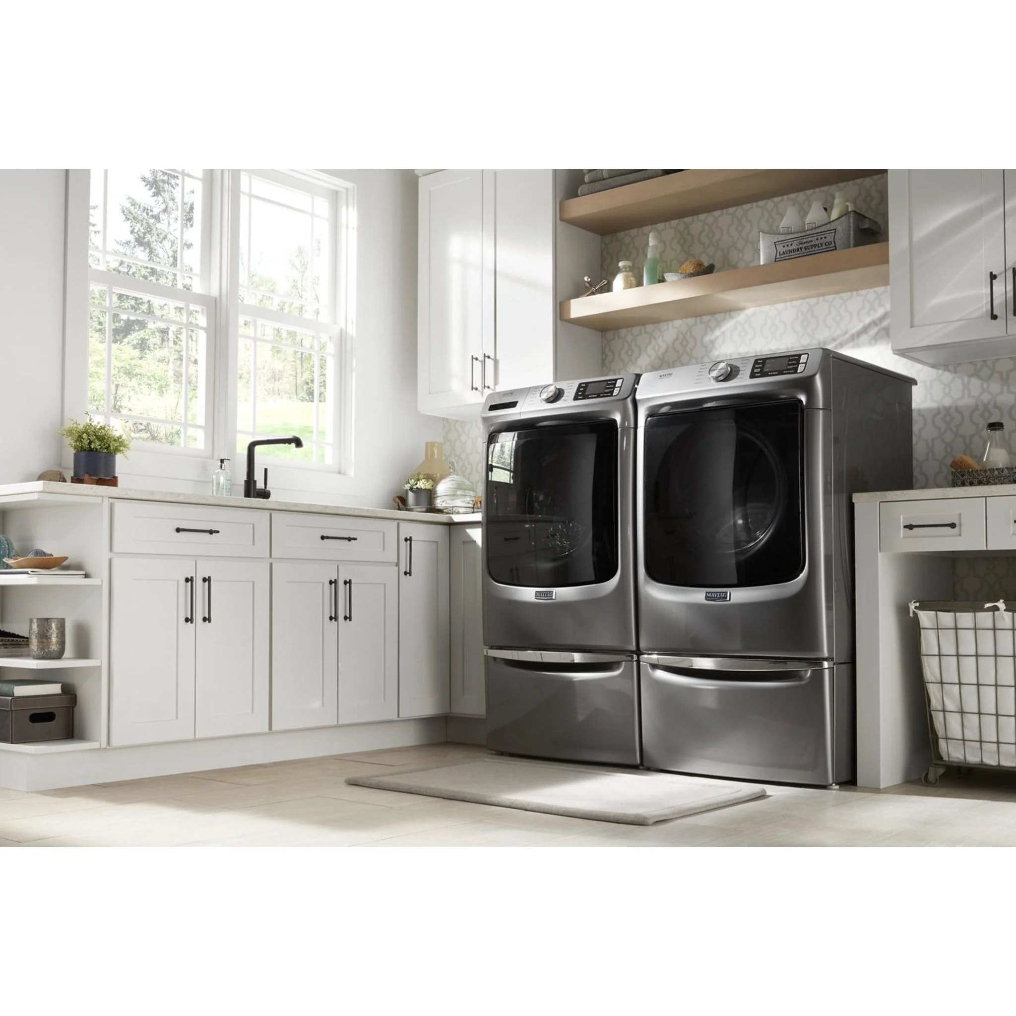 Whirlpool 15.5" (39.4 cm) Pedestal for Front Load Washer and Dryer with Storage -Chrome Shadow (XHPC155YC) - Image 19