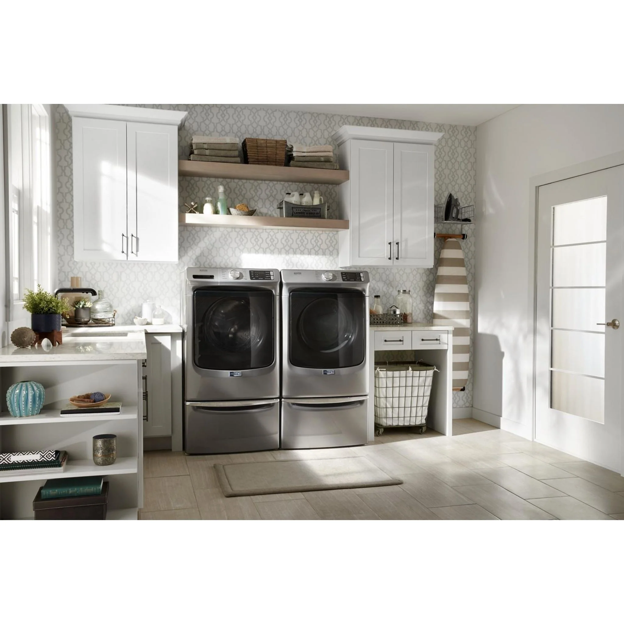 Whirlpool 15.5" (39.4 cm) Pedestal for Front Load Washer and Dryer with Storage -Chrome Shadow (XHPC155YC) - Image 21