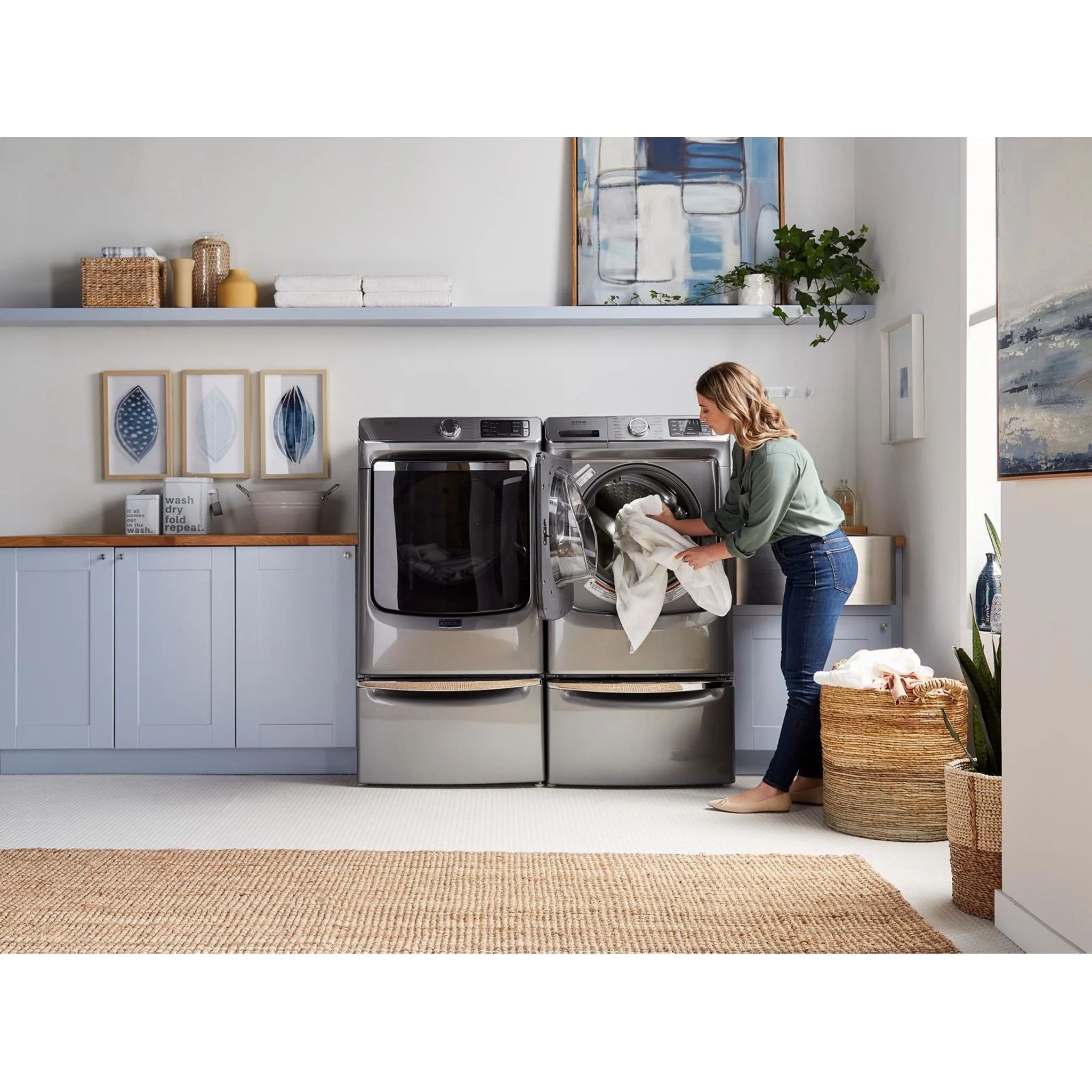 Whirlpool 15.5" (39.4 cm) Pedestal for Front Load Washer and Dryer with Storage -Chrome Shadow (XHPC155YC) - Image 28