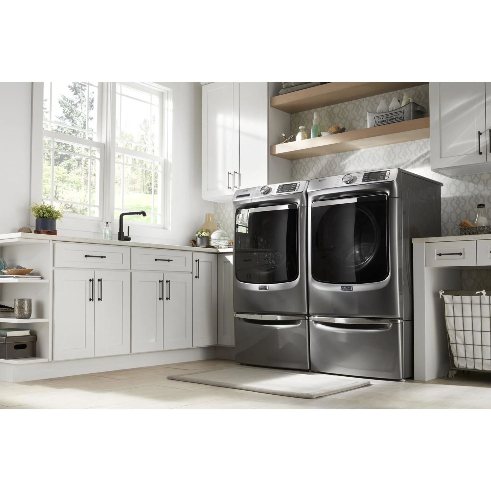 Whirlpool 15.5" (39.4 cm) Pedestal for Front Load Washer and Dryer with Storage -Chrome Shadow (XHPC155YC) - Image 31