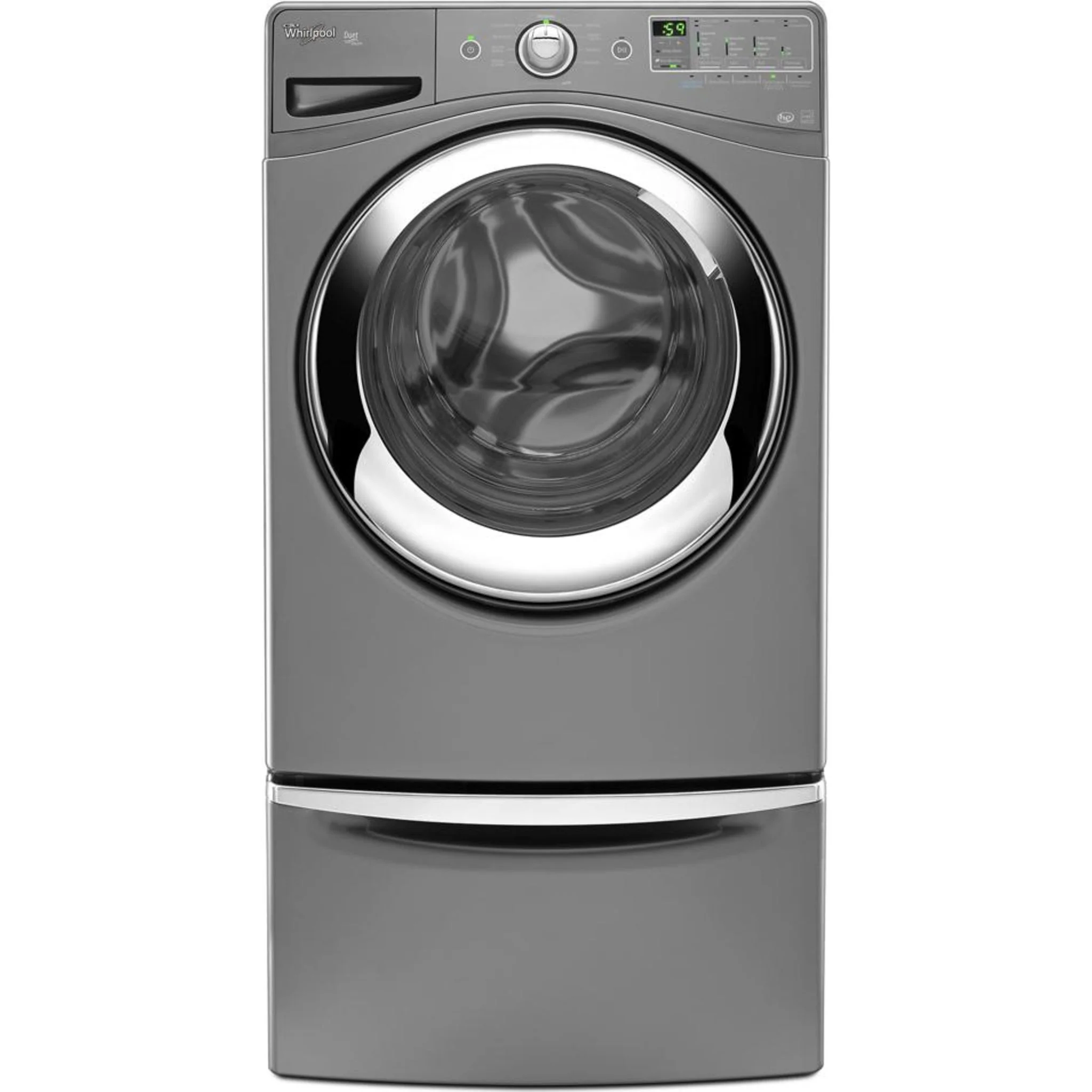 Whirlpool 15.5" (39.4 cm) Pedestal for Front Load Washer and Dryer with Storage -Chrome Shadow (XHPC155YC) - Image 4