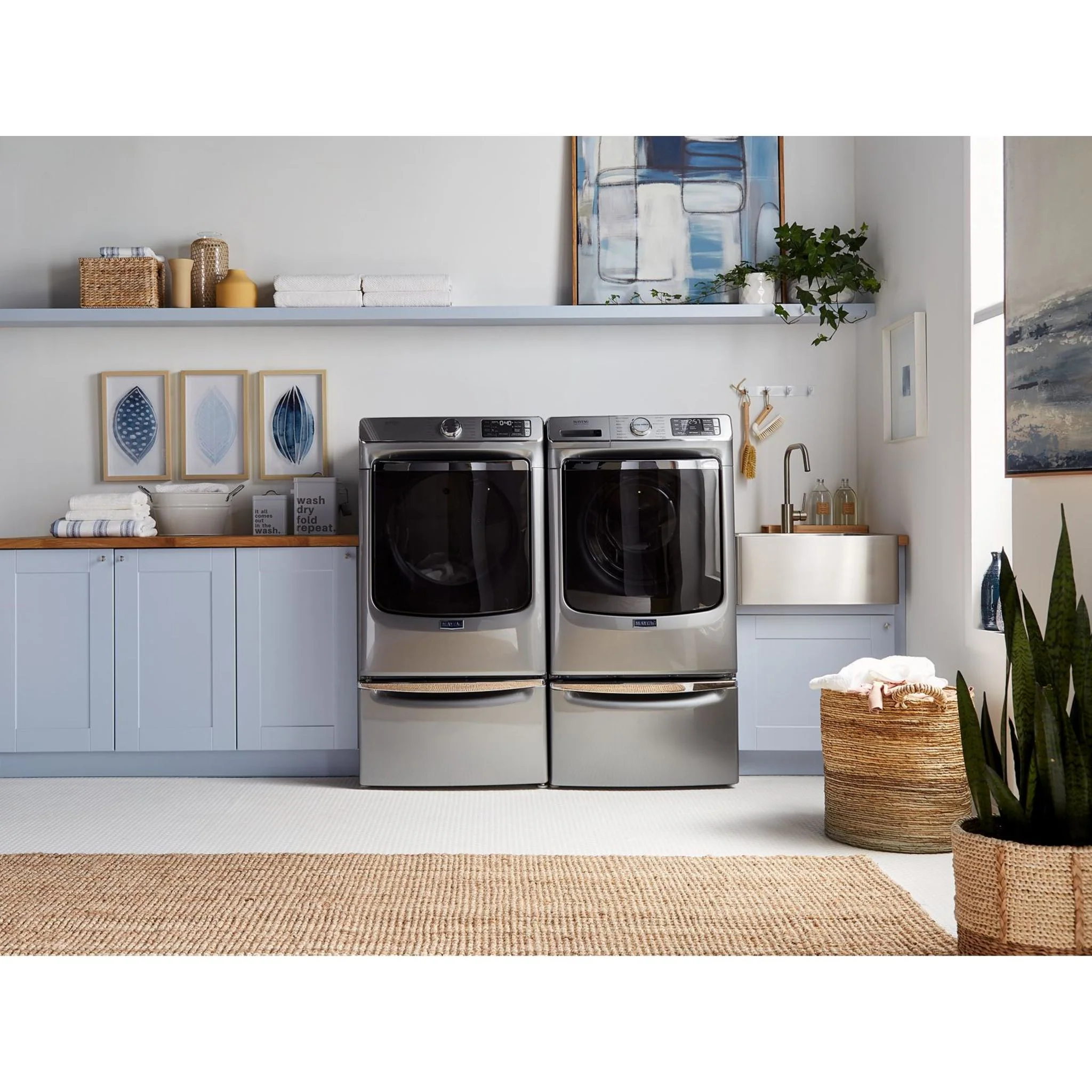 Whirlpool 15.5" (39.4 cm) Pedestal for Front Load Washer and Dryer with Storage -Chrome Shadow (XHPC155YC) - Image 65