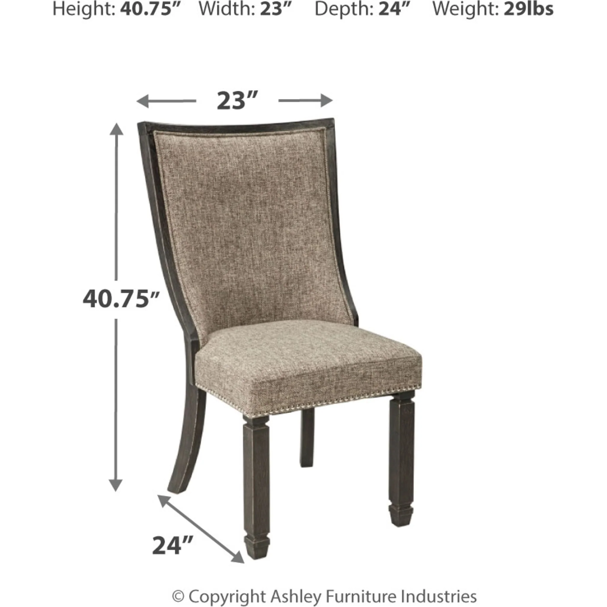 Tyler Creek Side Chair - Black/Grey - (D736-02) - Image 4